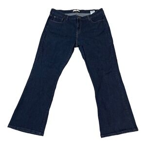 Levis 512 Perfectly Slimming Boot Cut Jeans Women Size 24 (41x31) Dark Wash